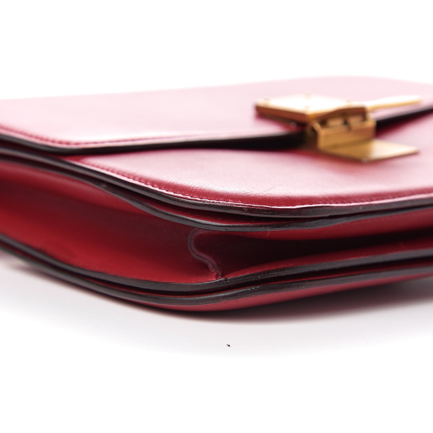 Box Calfskin Medium Classic Box Flap Bag Red