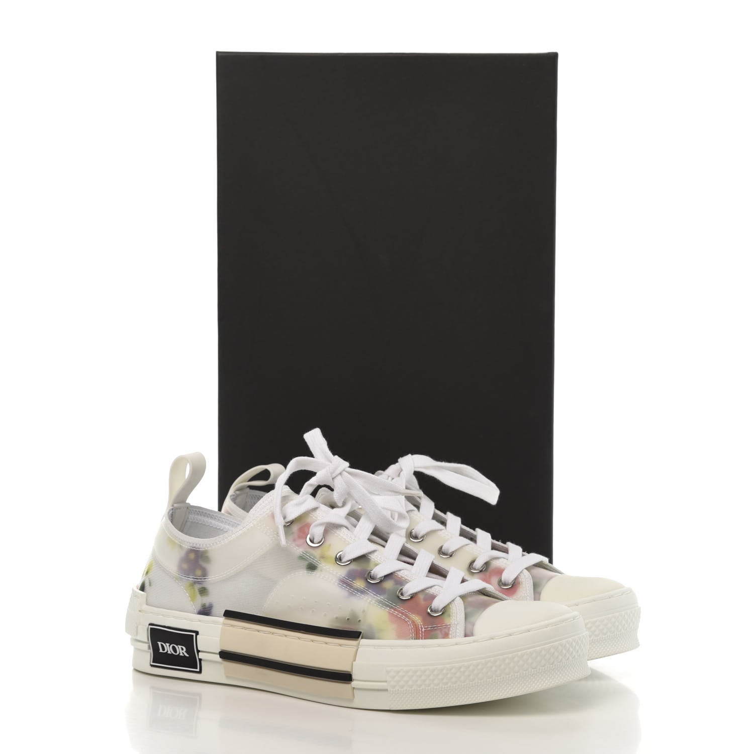 Christian Dior Technical Canvas Flowers B23 Low Top Sneakers 39 White 9 of 9