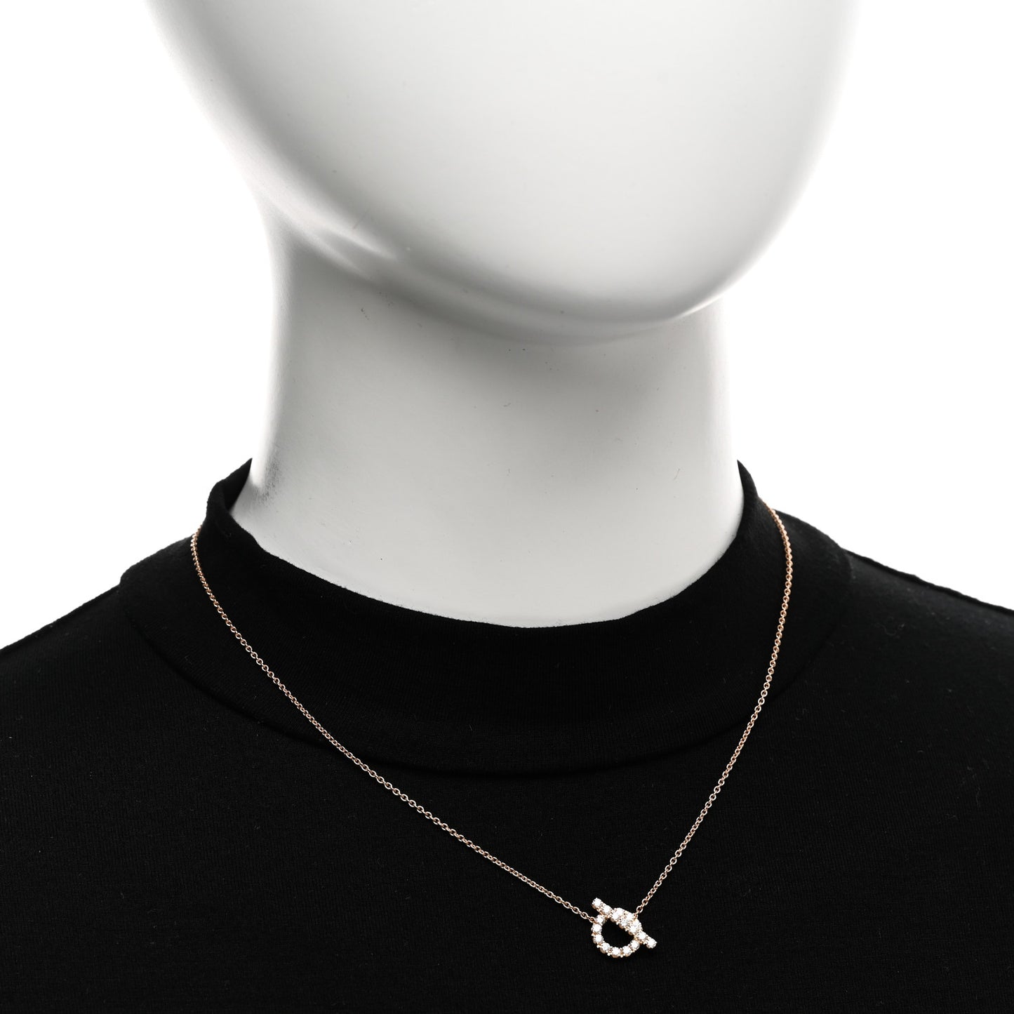 18K Rose Gold Diamond Finesse Pendant Necklace