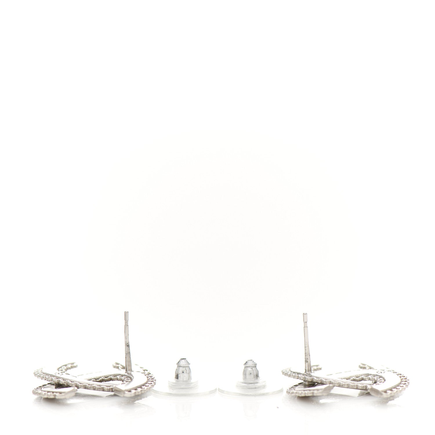 Chanel CC Chain Earrings Silver 3 of 4