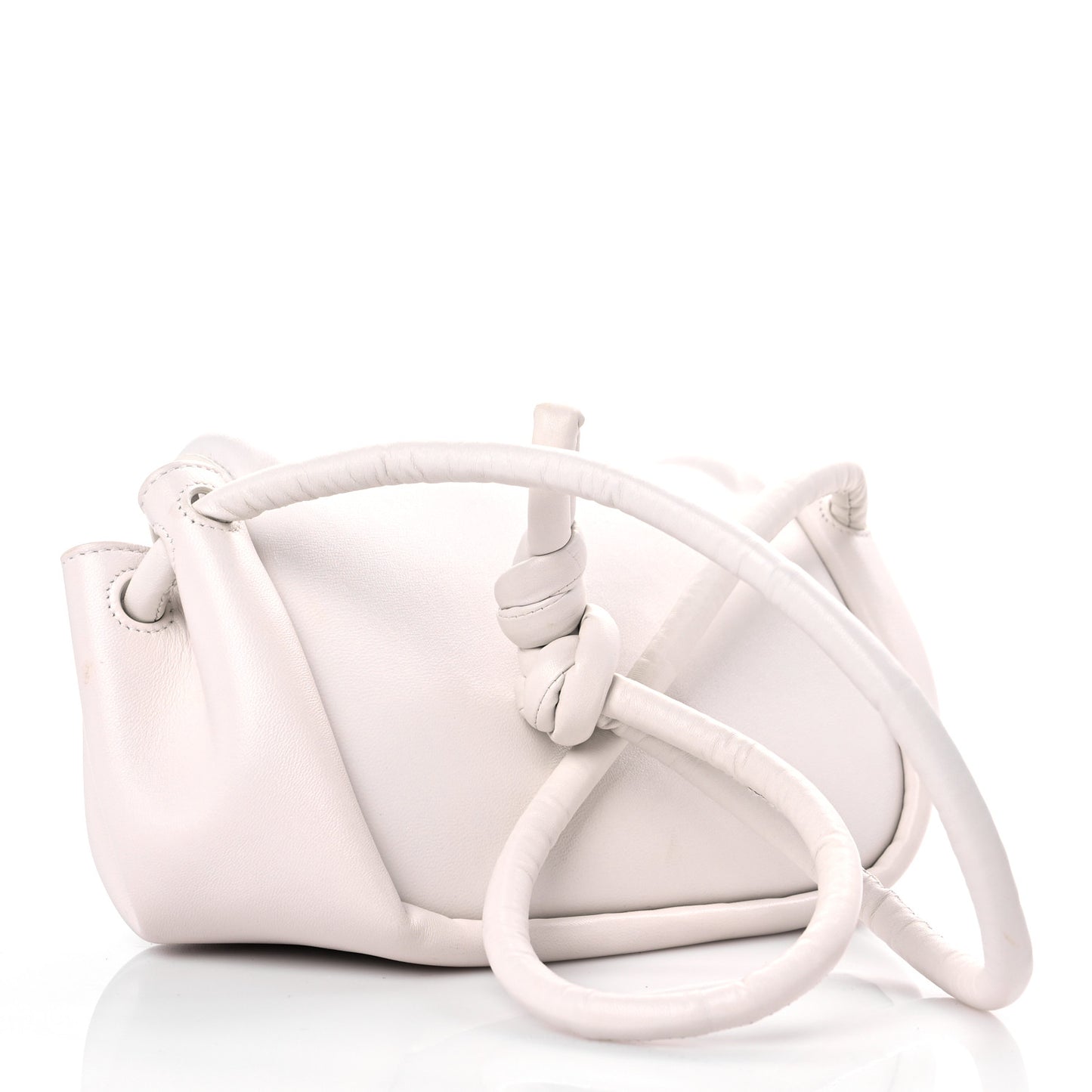 Lambskin Small Beak Triangle Flap Shoulder Bag Chalk