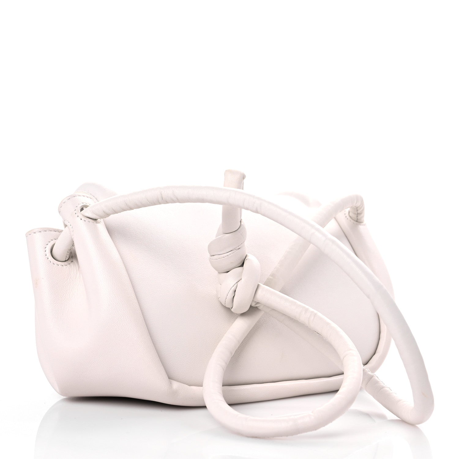 Bottega Veneta Lambskin Small Beak Triangle Flap Shoulder Bag Chalk 3 of 11