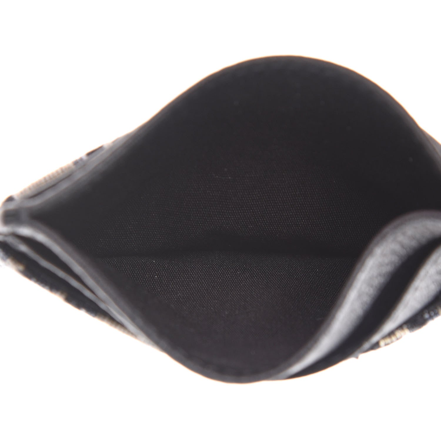 Christian Dior Grained Calfskin Oblique Card Holder Black 4 of 8
