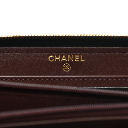 Chanel Caviar Quilted Large Gusset Zip Around Wallet Black 6 of 9