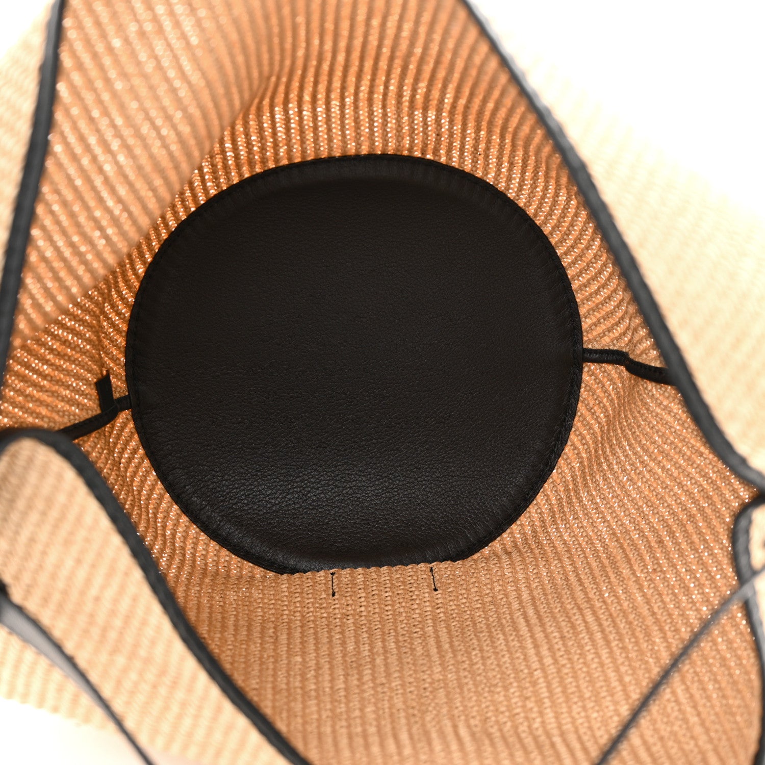 Khaite Raffia Calfskin Medium Lotus Tote Neutral Black 6 of 10