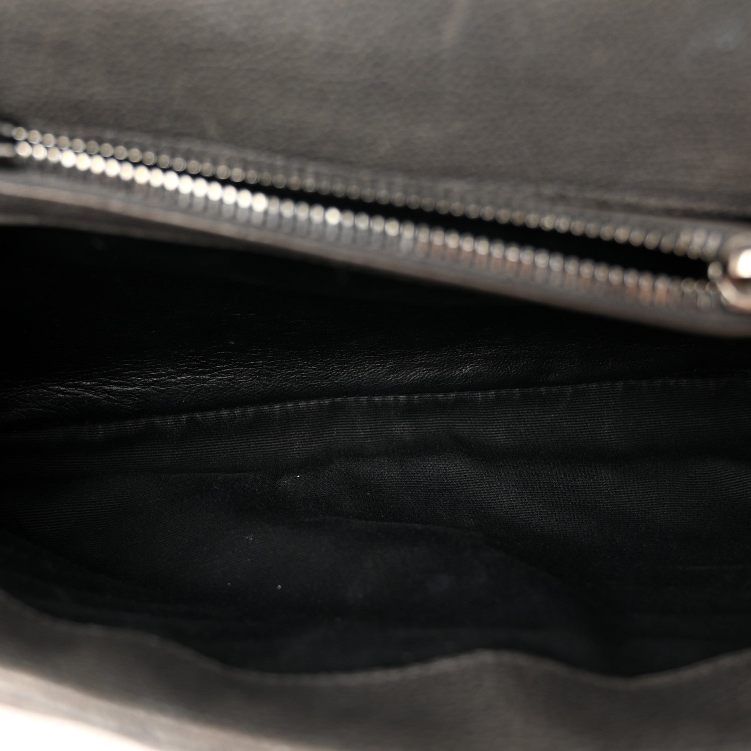 Saint Laurent Sheepskin Matelasse Chevron Monogram Medium College Bag Asphalt 5 of 15