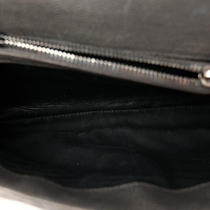 Saint Laurent Sheepskin Matelasse Chevron Monogram Medium College Bag Asphalt 5 of 15