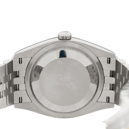 Rolex Stainless Steel 18K White Gold Diamond 36mm Oyster Perpetual Datejust Watch Pink 126234 4 of 5