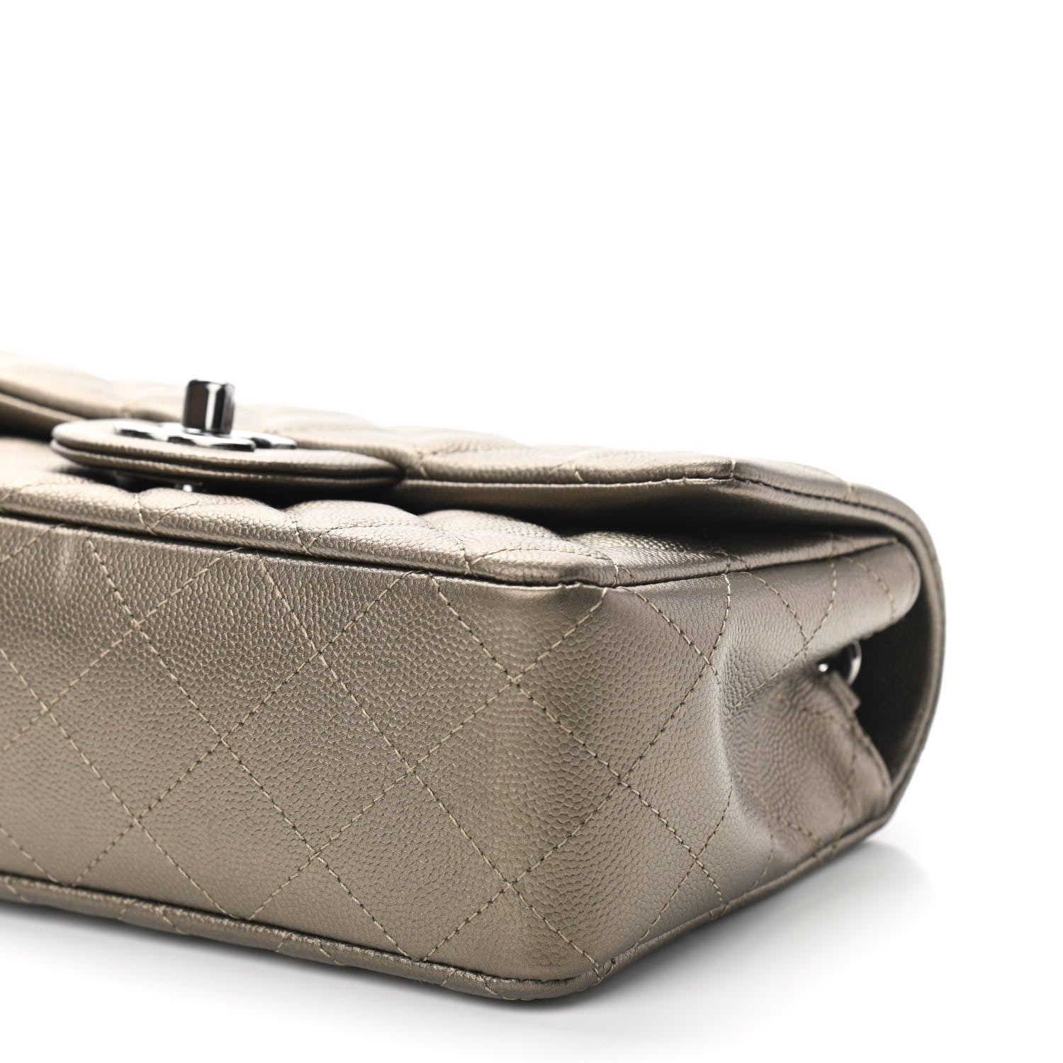 Chanel Iridescent Caviar Quilted Mini Rectangular Flap Bronze 6 of 13