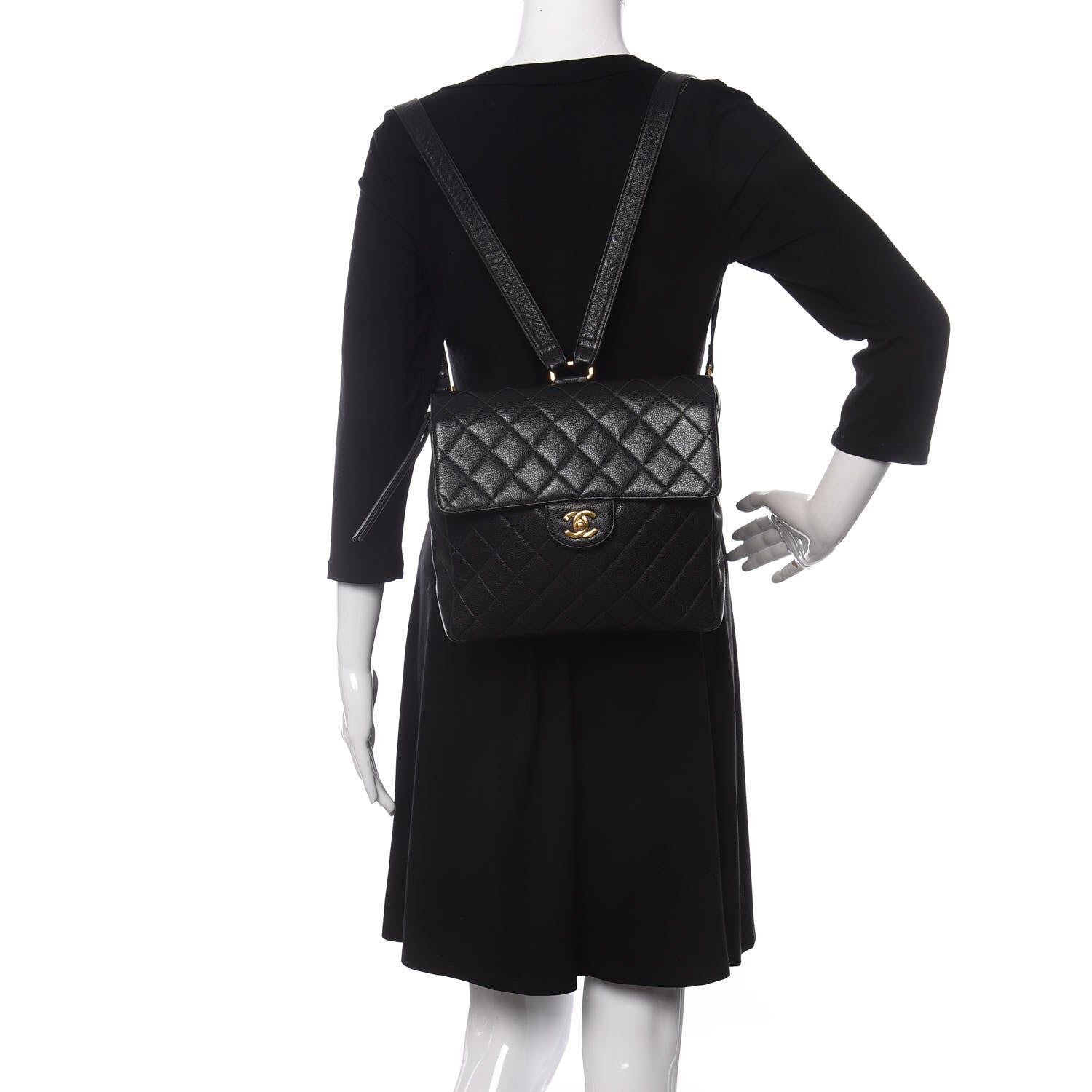 Chanel Caviar Quilted Backpack Black 3 of 9