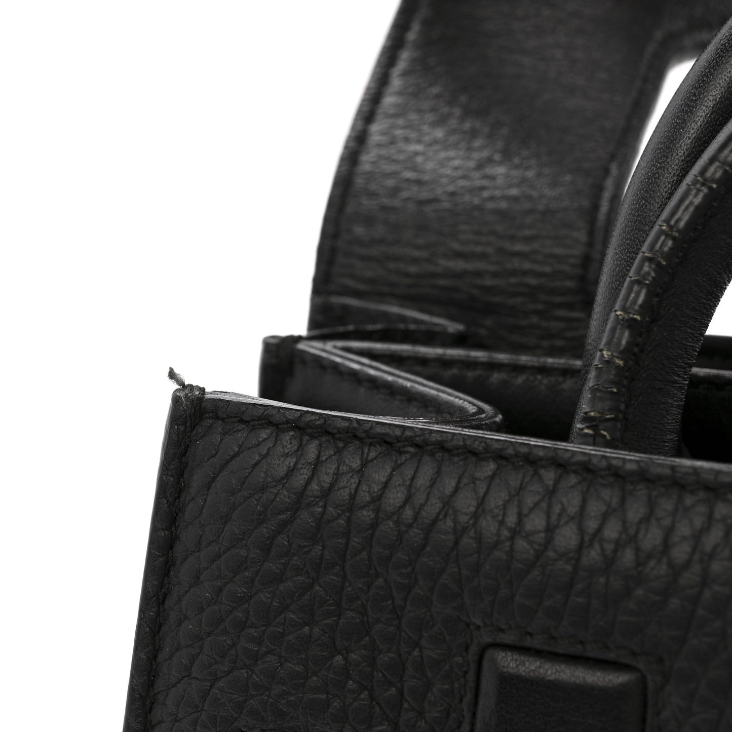 Grained Calfskin Mini Diorever Flap Black