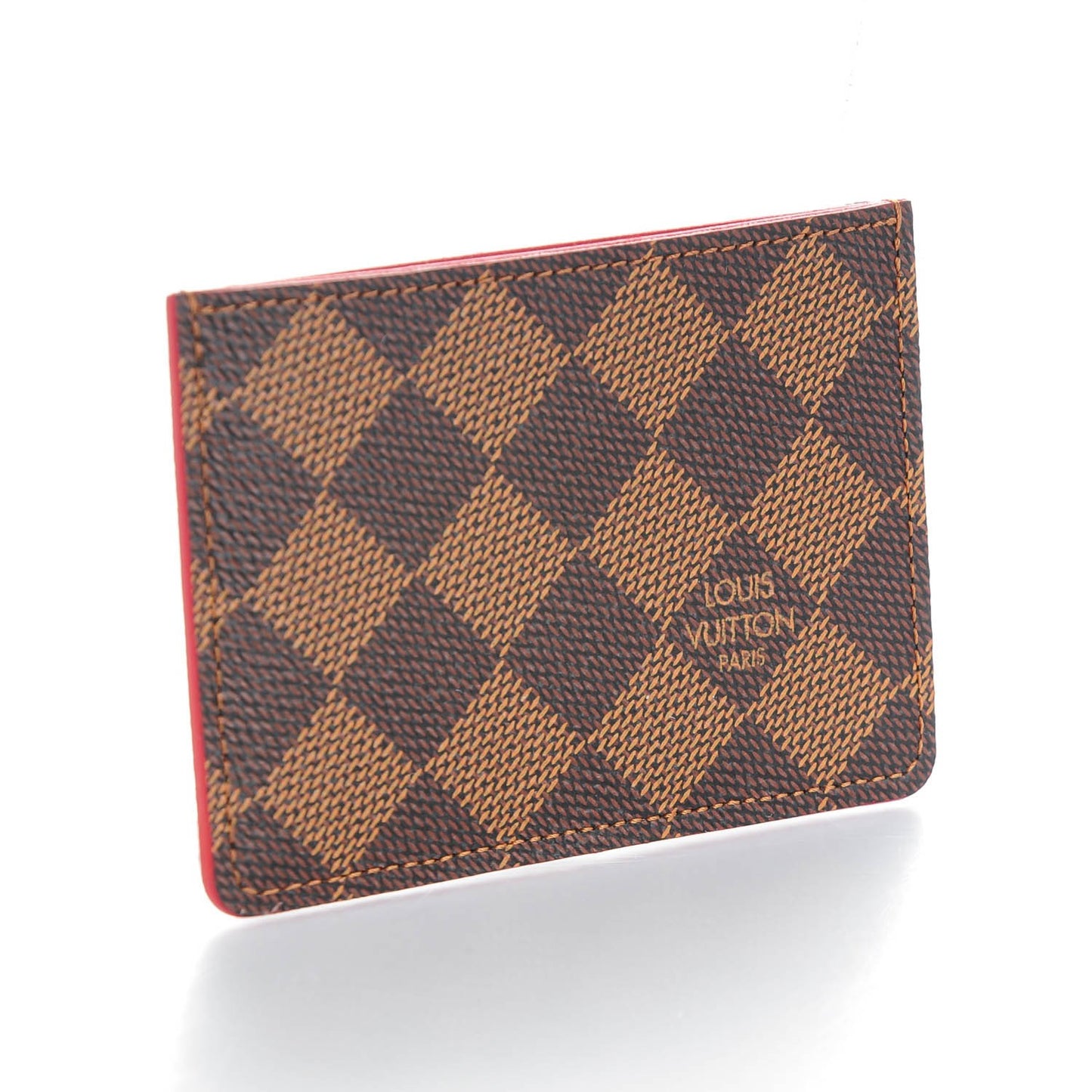 Damier Ebene Caissa Card Holder Cherry