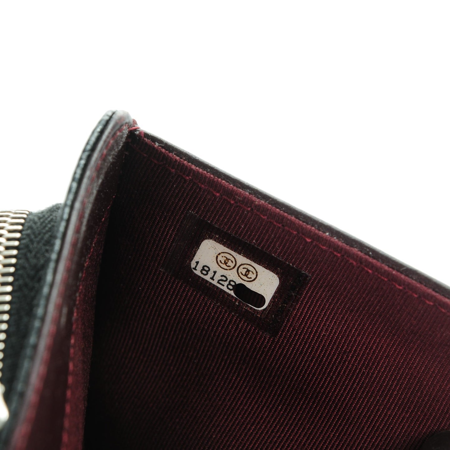 Caviar Quilted Zipped Pocket Wallet Black