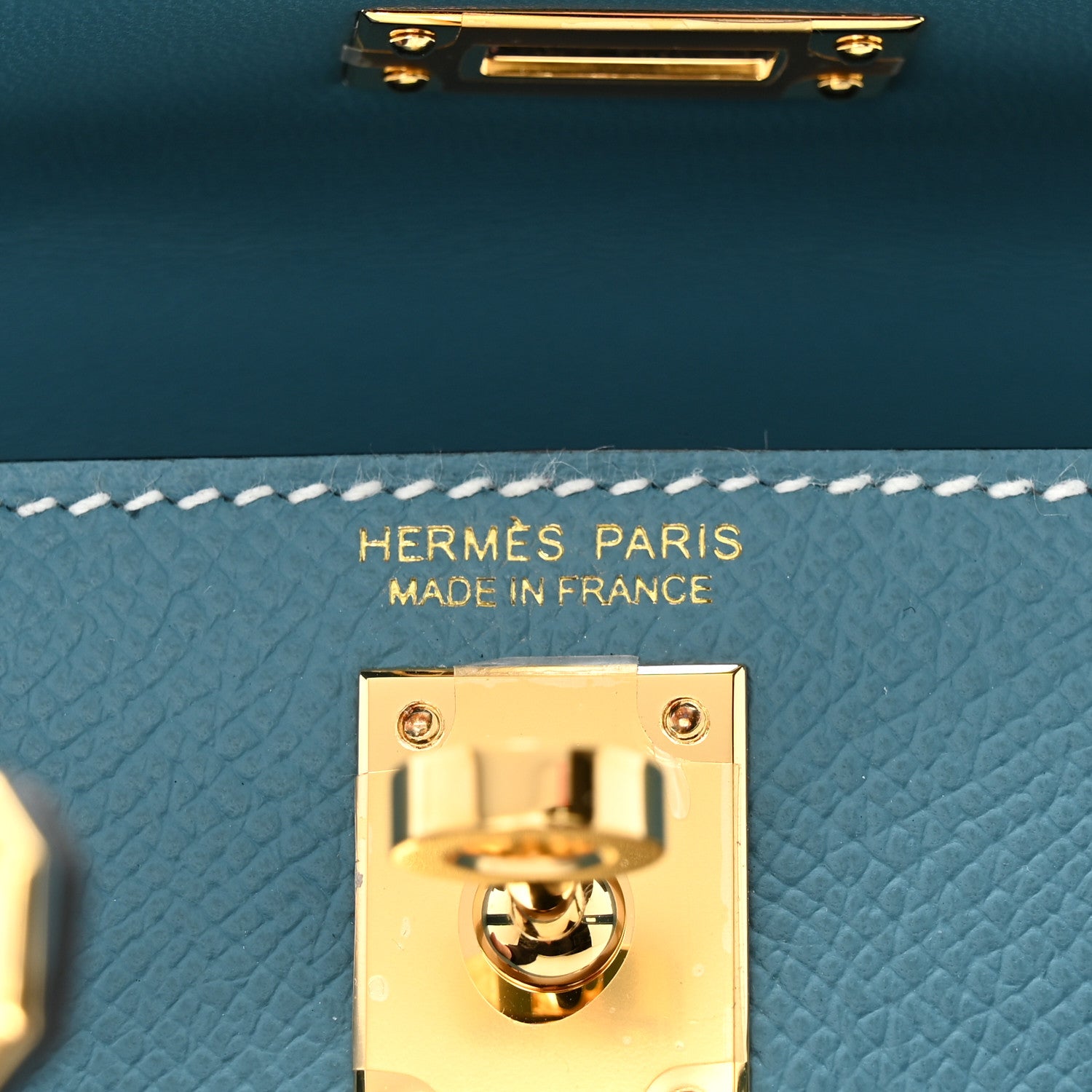 Hermes Epsom Mini Kelly Sellier 20 New Blue Jean 6 of 10