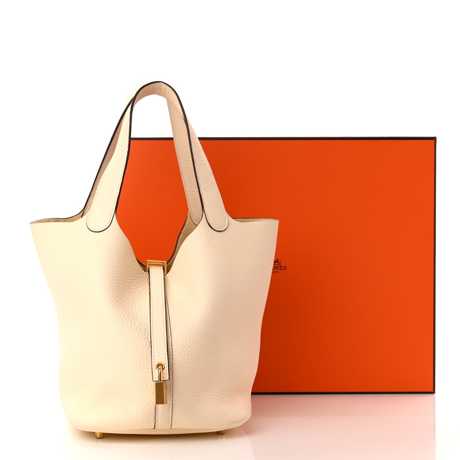 Hermes Taurillon Clemence Picotin Lock 22 MM Nata 13 of 13