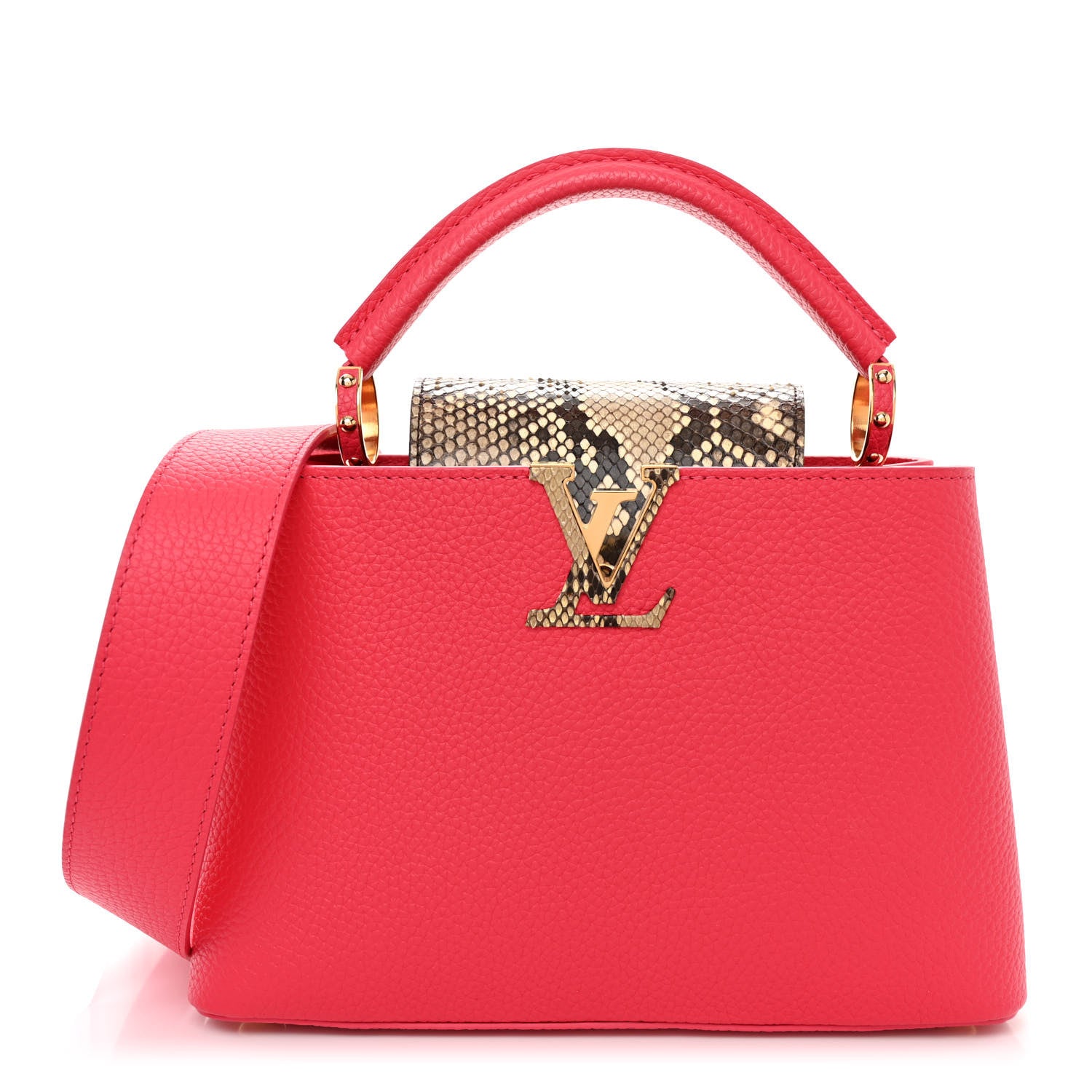 Louis Vuitton Taurillon Snakeskin Capucines BB Rose Berlingot 1 of 10