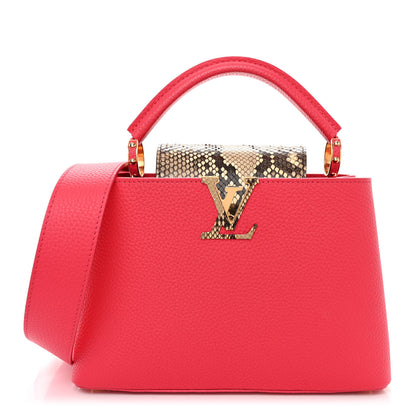 Louis Vuitton Taurillon Snakeskin Capucines BB Rose Berlingot 1 of 10