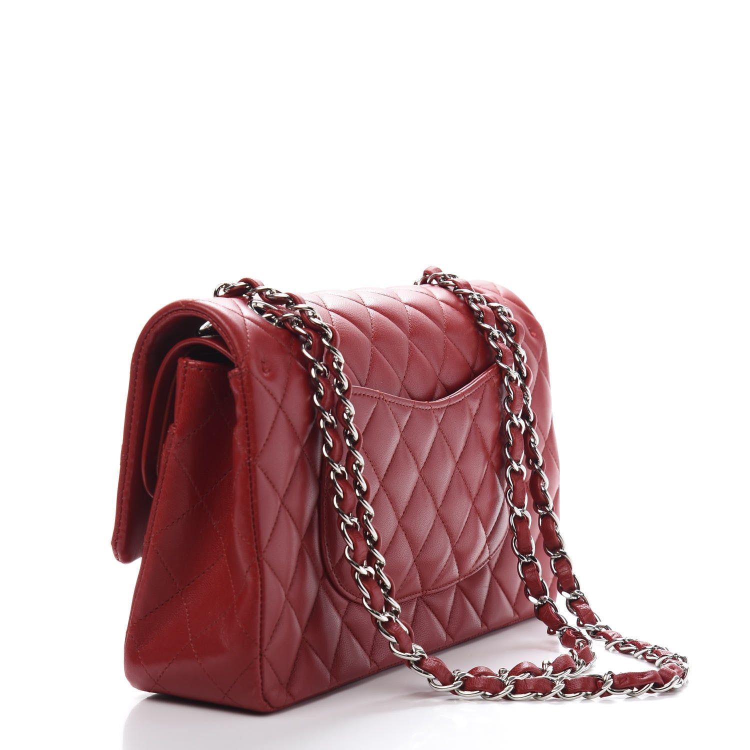 Chanel Lambskin Quilted Medium Double Flap Red 3 of 12
