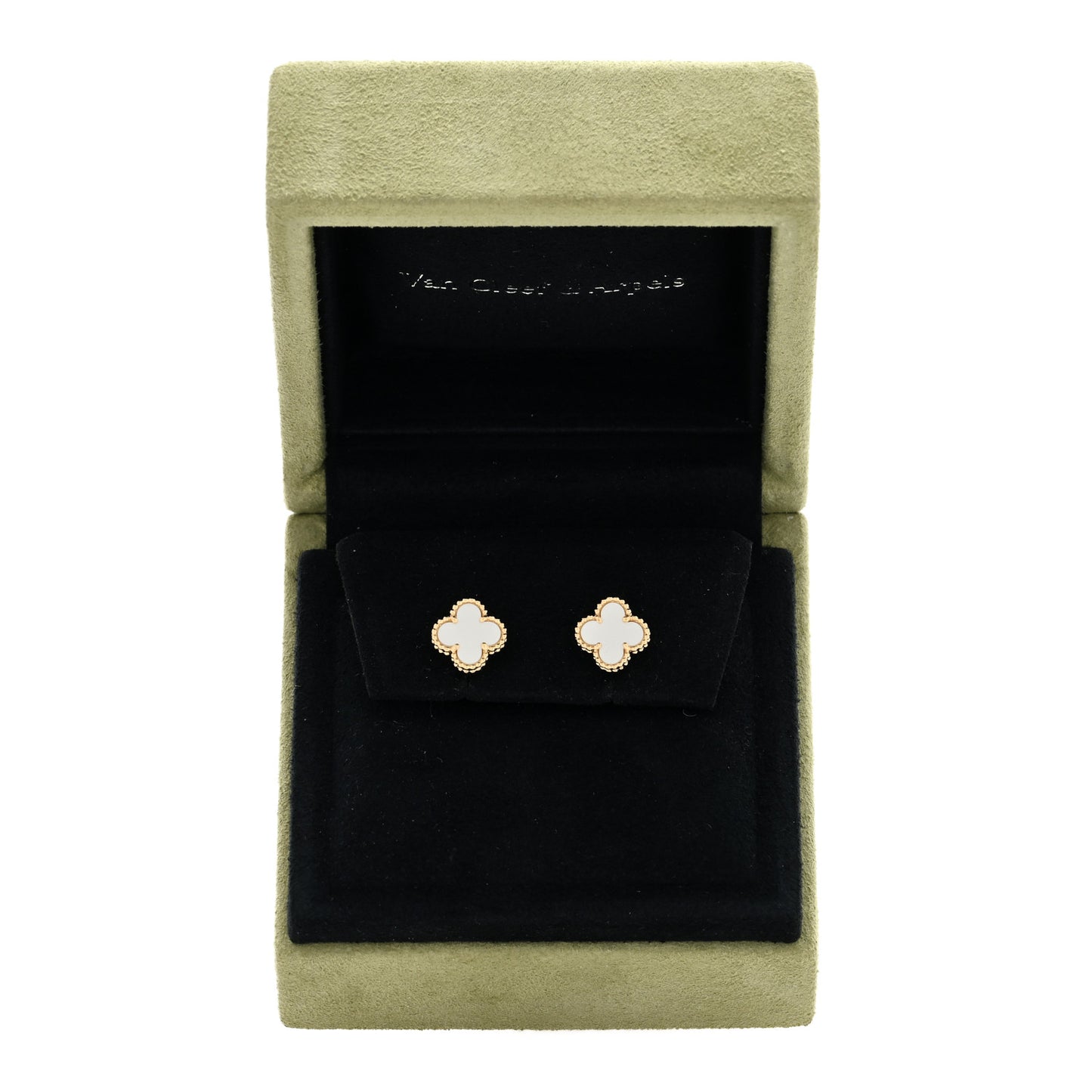 18K Yellow Gold Mother of Pearl Sweet Alhambra Earrings