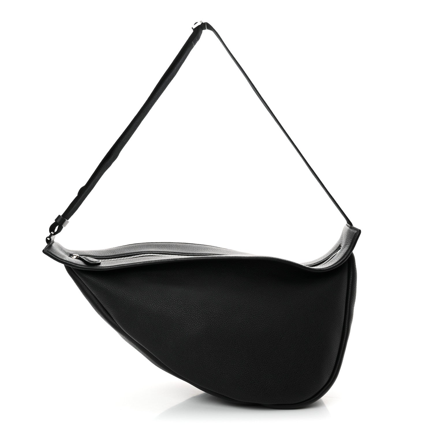 The Row Grained Calfskin Large Slouchy Banana Bag Black 1 of 11