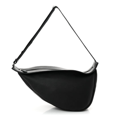 The Row Grained Calfskin Large Slouchy Banana Bag Black 1 of 11