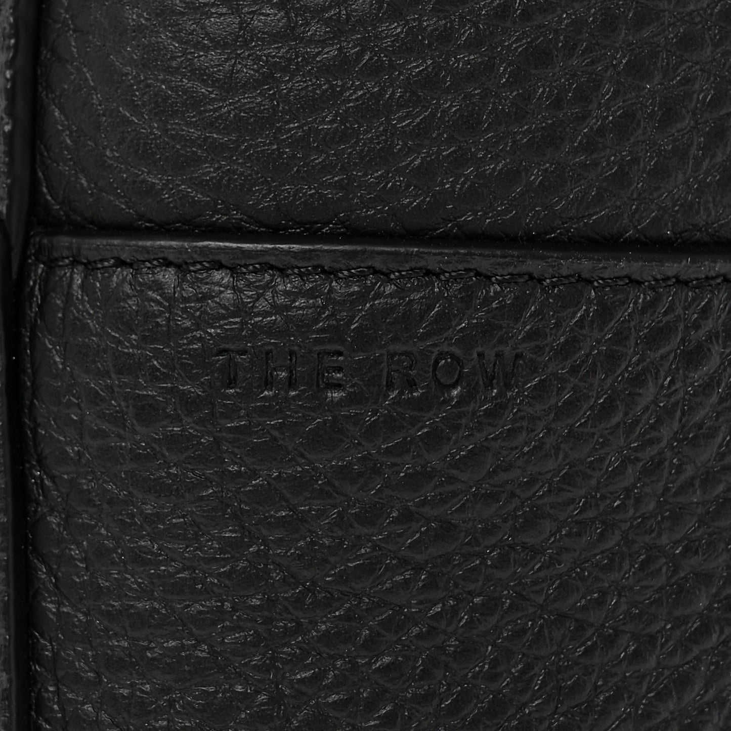 Grained Calfskin Medium N/S Hook Tote Black