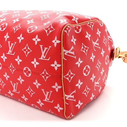 Louis Vuitton Calfskin Monogram Speedy P9 Bandouliere 40 Red 8 of 8