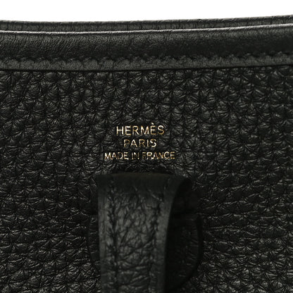 Hermes Taurillon Clemence Evelyne TPM Black 5 of 10