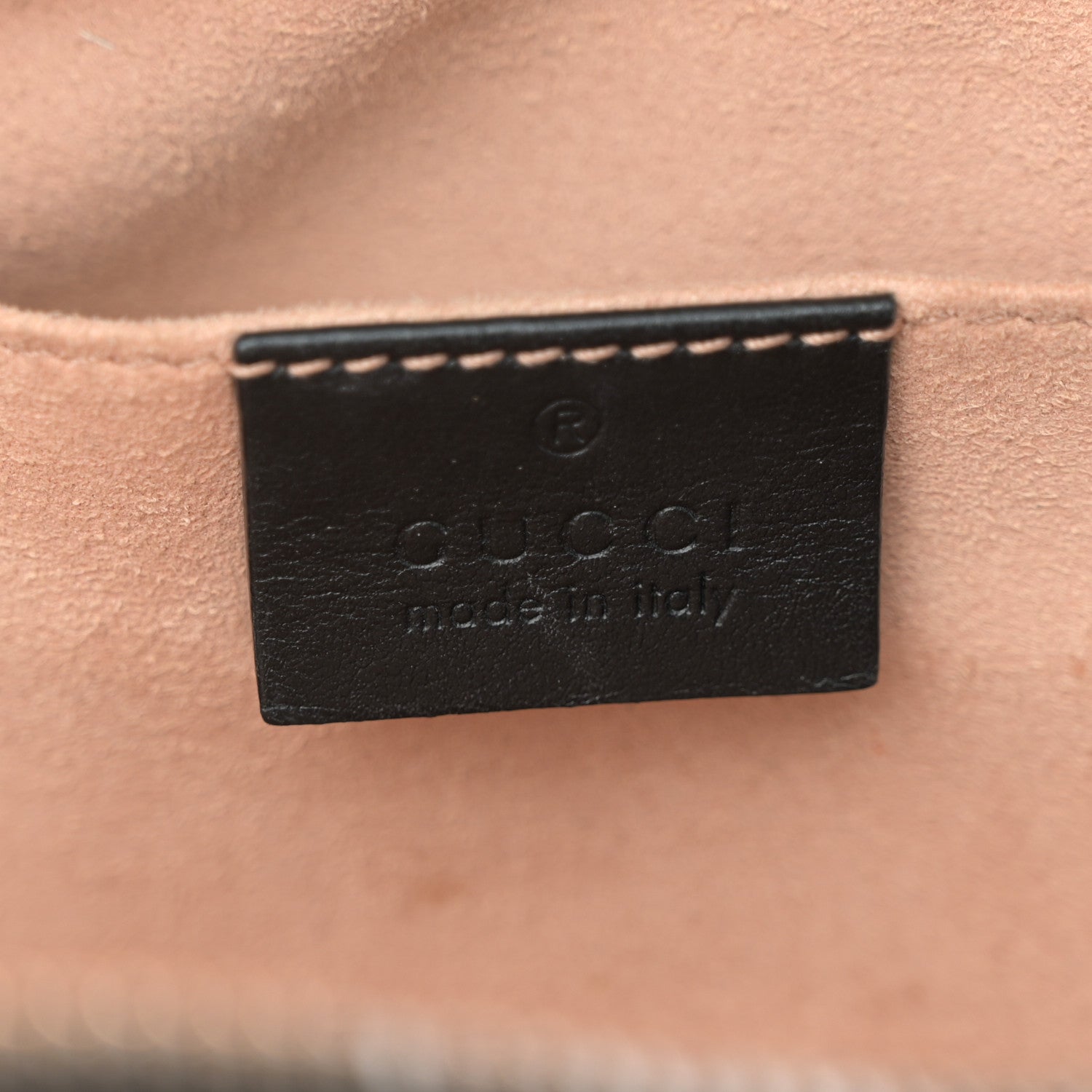 Gucci Calfskin Matelasse Small GG Marmont Chain Shoulder Bag Black 6 of 12