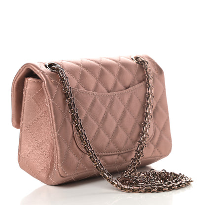 Chanel Metallic Grained Calfskin Quilted 2.55 Reissue Mini Flap Copper Pink 3 of 14