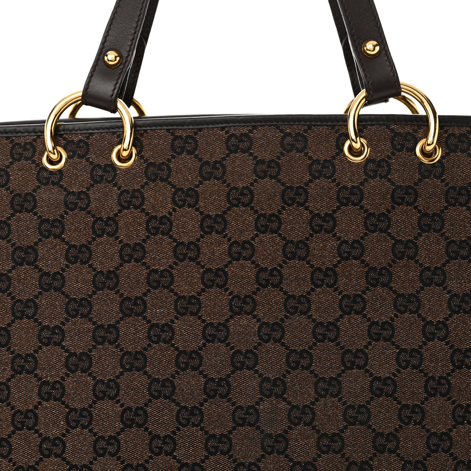 Gucci Monogram Denim Large Tote Brown 8 of 14