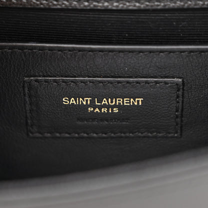 Saint Laurent Grain De Poudre Small Monogram Kate Satchel Black 6 of 12