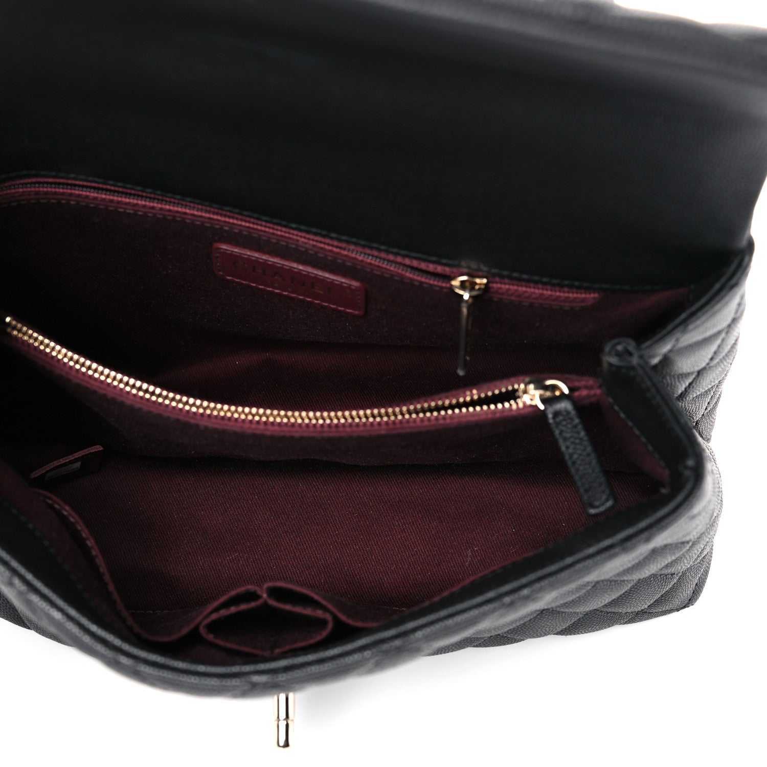 Chanel Caviar Quilted Small Coco Handle Flap Black 5 of 12