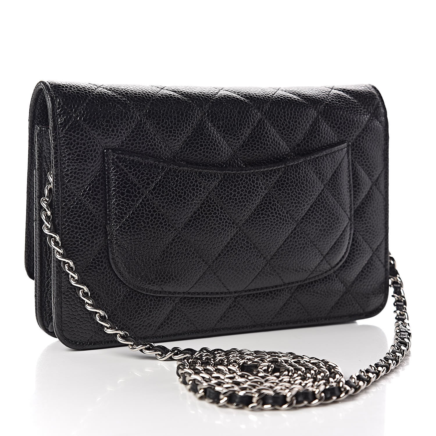 Chanel Caviar Quilted Wallet On Chain WOC Black 3 of 10