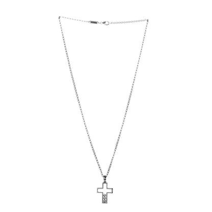 Chopard 18K White Gold 3 Happy Diamonds Cross Pendant Necklace 3 of 5