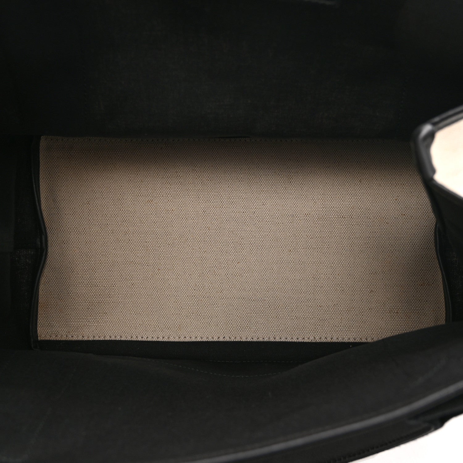Balenciaga Cotton Canvas Satin Calfskin S Navy Cabas Natural Black 6 of 11