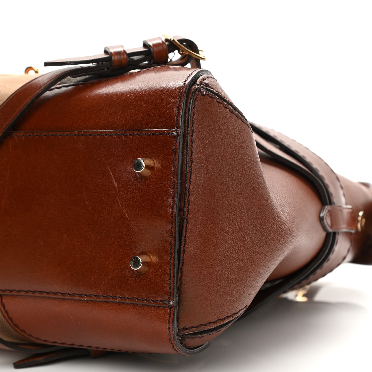 Burberry House Check Small Gladstone Dark Tan 21 of 37