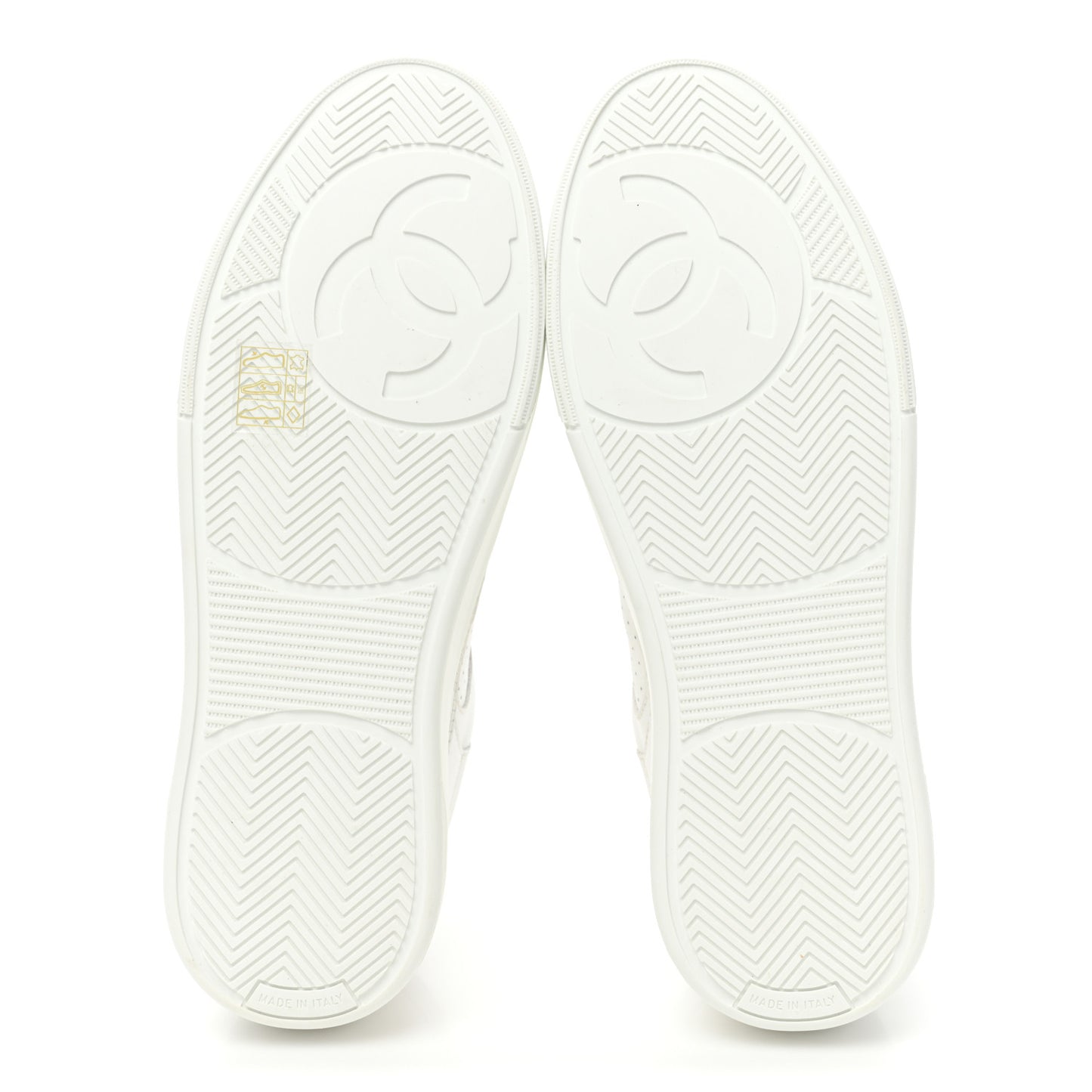 Calfskin CC Womens Sneakers 38.5 White