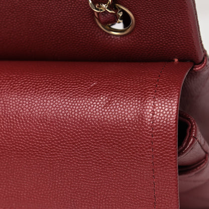 Chanel Caviar Quilted Small Double Flap Burgundy 5 of 6