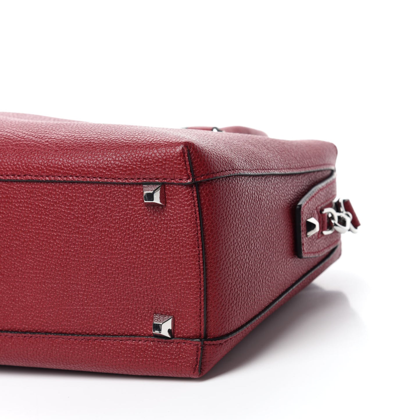 Grained Calfskin Medium Ella Boston Sash Burgundy