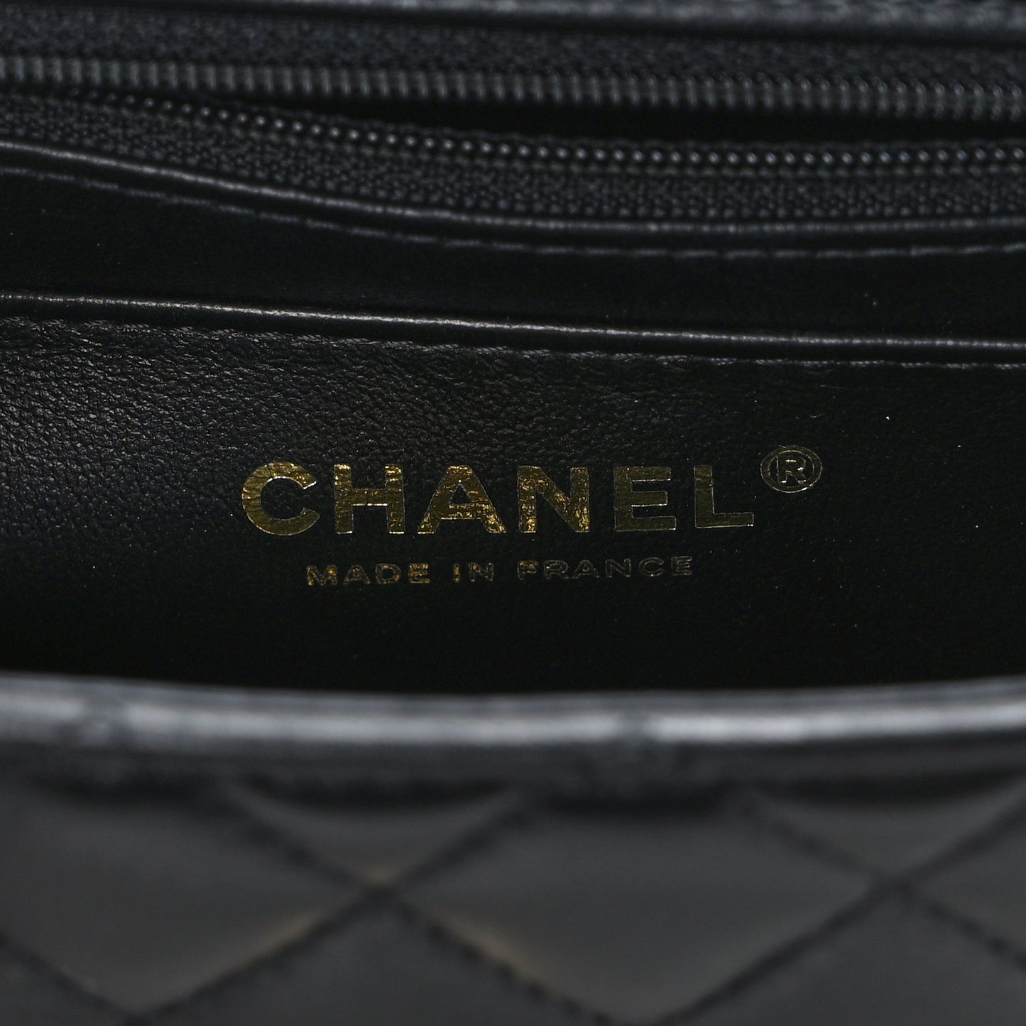 Lambskin Quilted Mini Top Handle Rectangular Flap Black
