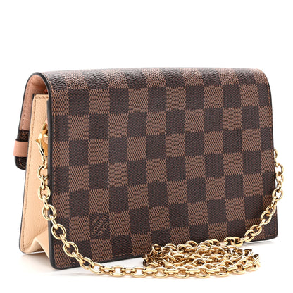 Louis Vuitton Damier Ebene Vavin Chain Wallet Creme 3 of 9