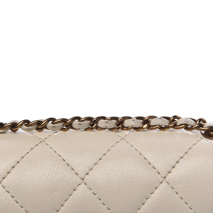 Chanel Sheepskin Quilted Beauty Lock Flap White 30 of 31