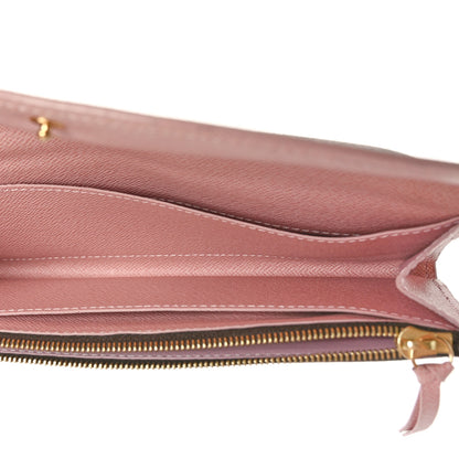 Louis Vuitton Damier Ebene Caissa Wallet Rose Ballerine 5 of 9