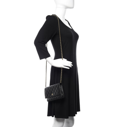Chanel Caviar Quilted Wallet On Chain WOC Black 2 of 12