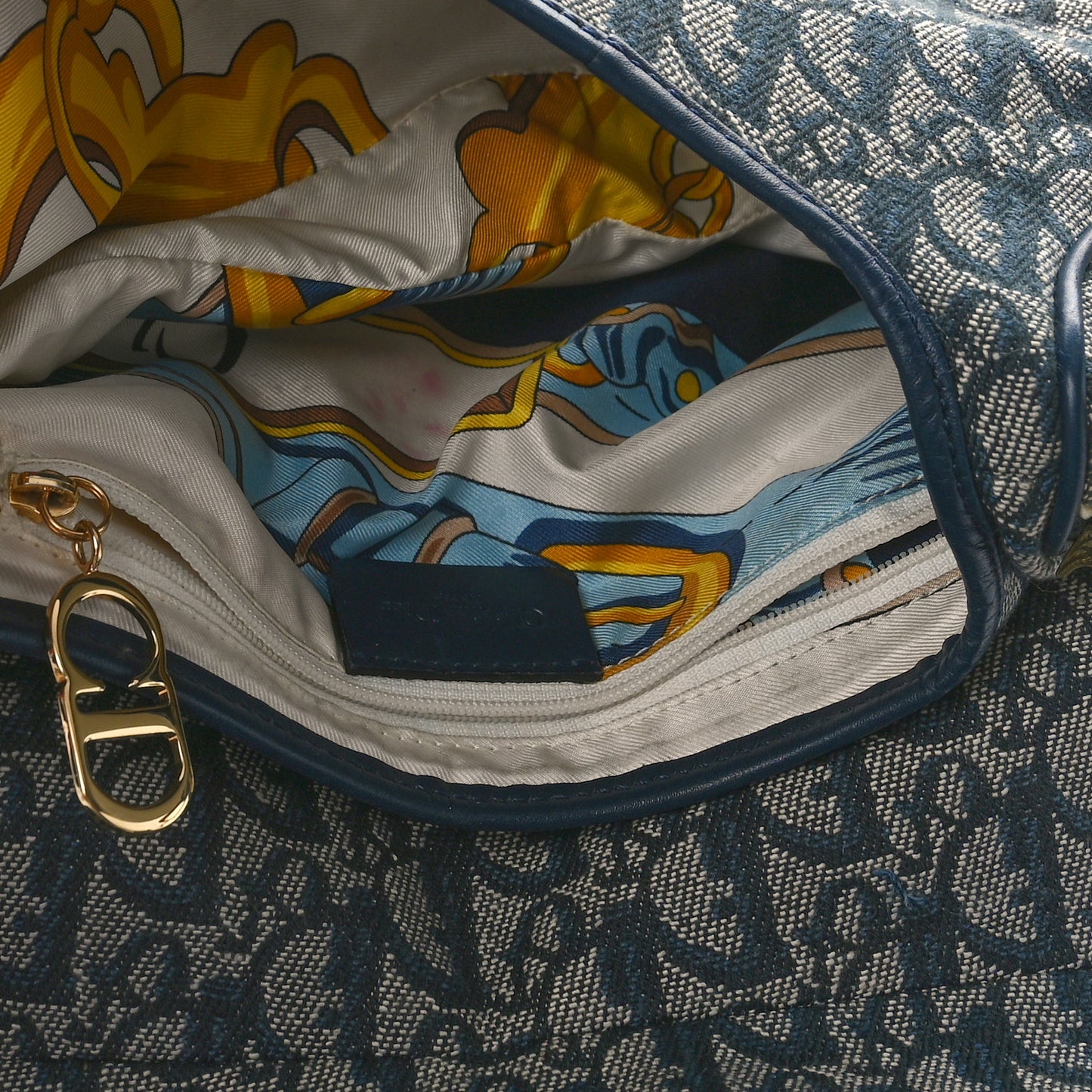 Monogram Saddle Bag Blue