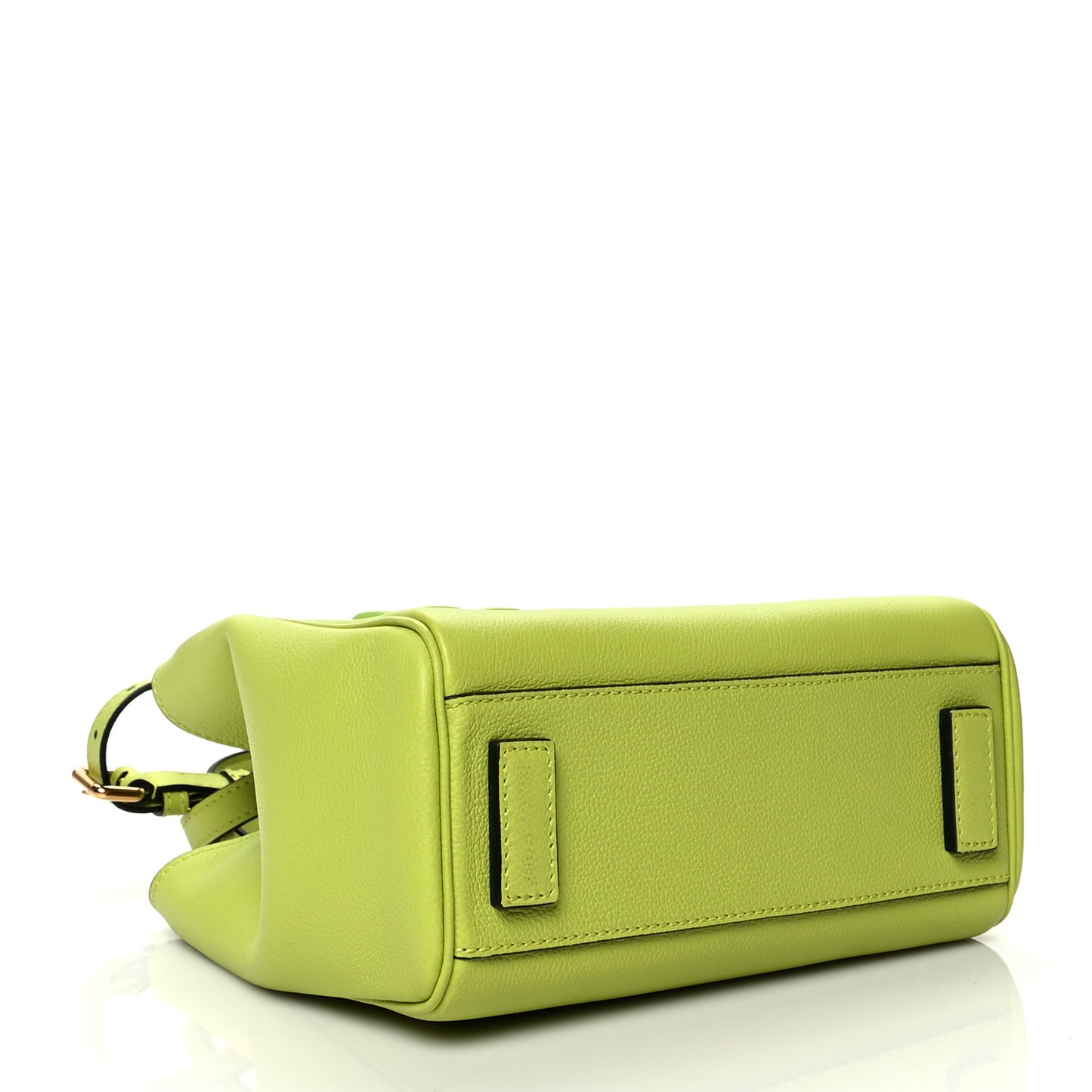 Grained Calfskin Small La Medusa Chain Tote Citron