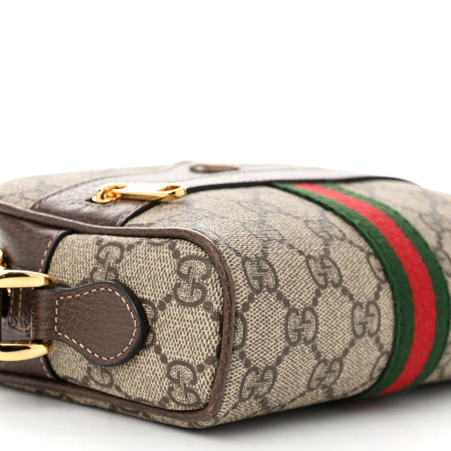 GG Supreme Monogram Web Mini Ophidia Shoulder Bag Brown