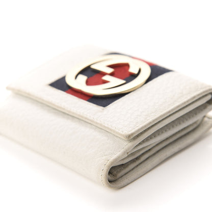 Gucci Goatskin Web French Flap Wallet White 7 of 13