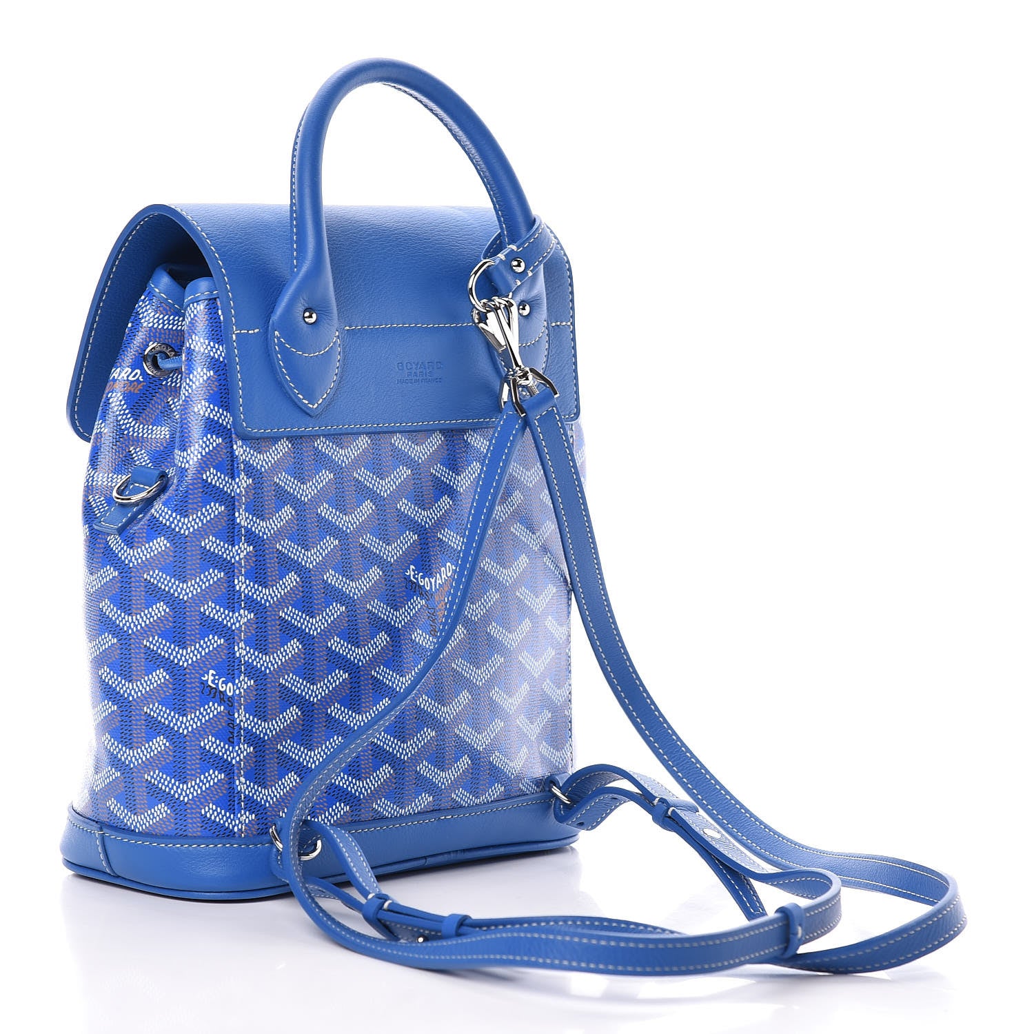 Goyard Goyardine Calfskin Mini Alpin Backpack Sky Blue 3 of 9